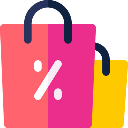 Shopping bag Basic Rounded Flat icon