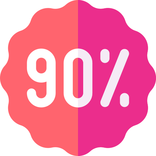 90 pour cent Icône gratuit 90 pour cent Icône gratuit