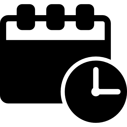 tiempos del calendario icono gratis