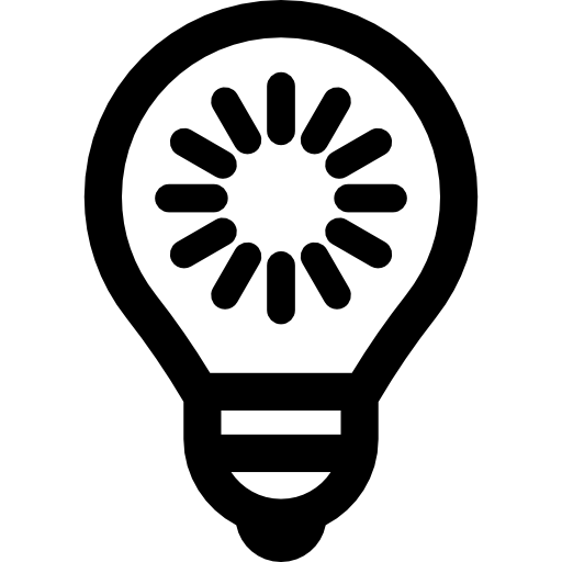 Incandescent Light Bulb Basic Rounded Filled Icon