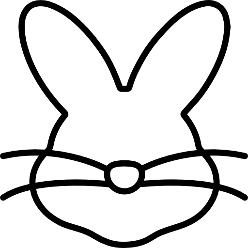 conejo de pascua icono gratis