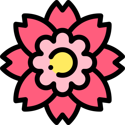 Peony Detailed Rounded Lineal Color Icon