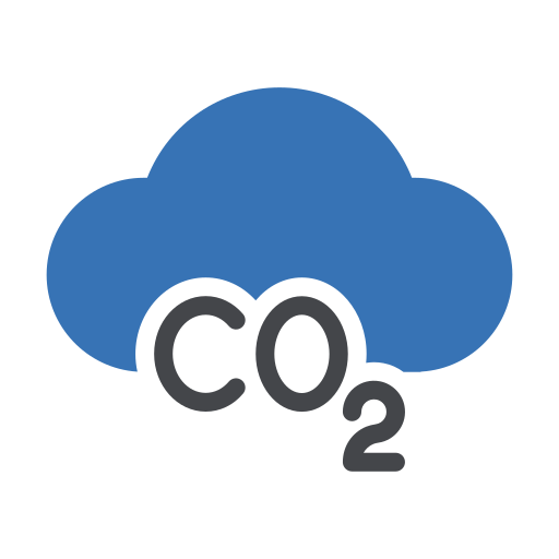 CO2 cloud Generic Blue icon