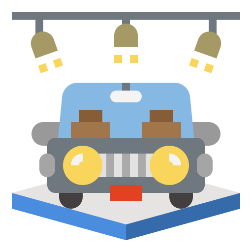 sala de exposición icono gratis