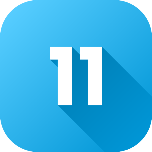 número 11 icono gratis