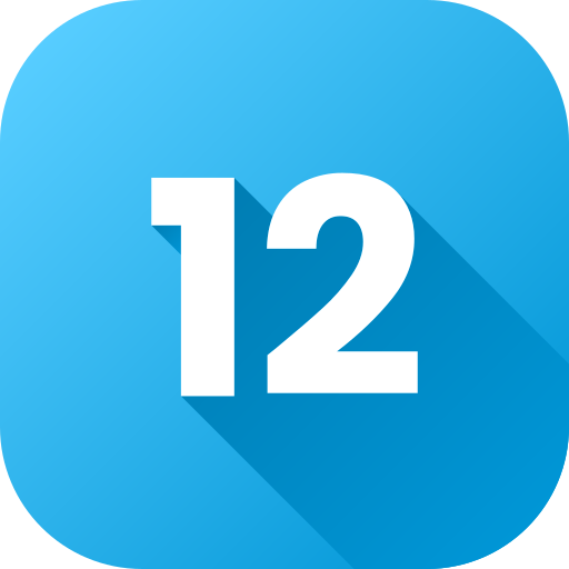 número 12 icono gratis