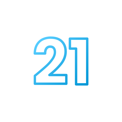 Number 21 PNG Transparent Images Free Download