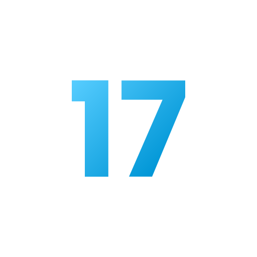 Icon 17. 17 Значок. Номер 17.