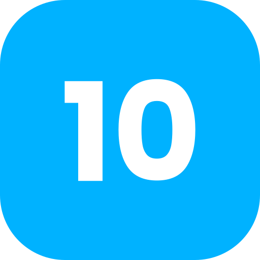 numero 10 icono gratis