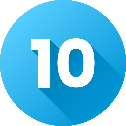 numero 10 icono gratis