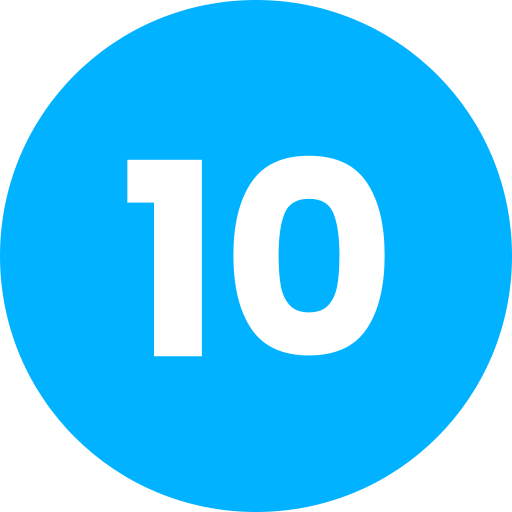 numero 10 icono gratis