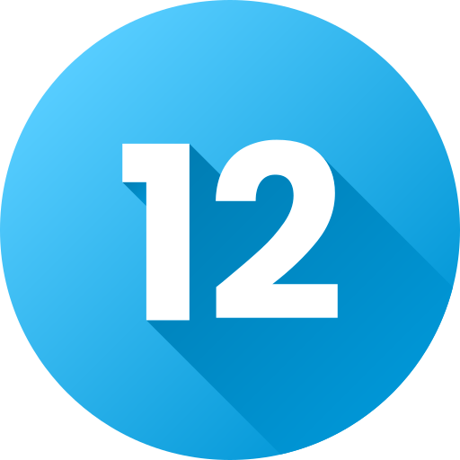Number 12 Generic Circular icon