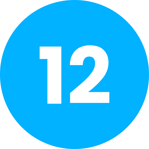 número 12 icono gratis