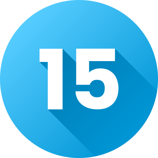Number 15 Generic Circular icon