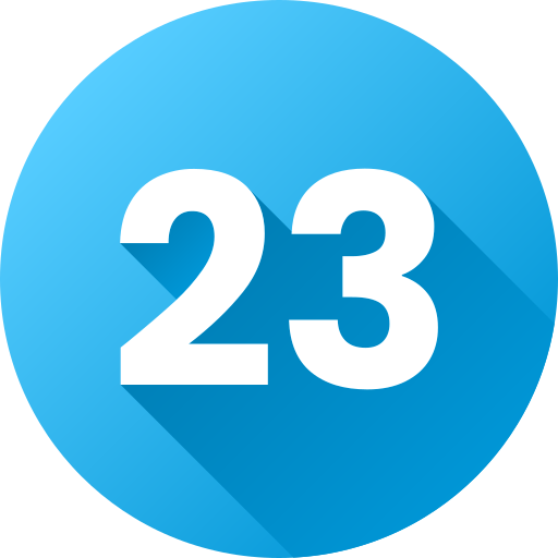 Number 23 Generic Circular icon