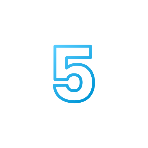 Number 5 Generic Gradient icon