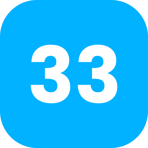33 Icône gratuit 33 Icône gratuit