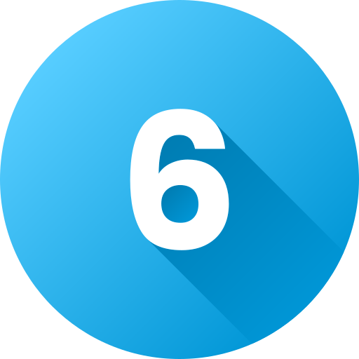 Number 6 Generic Circular icon