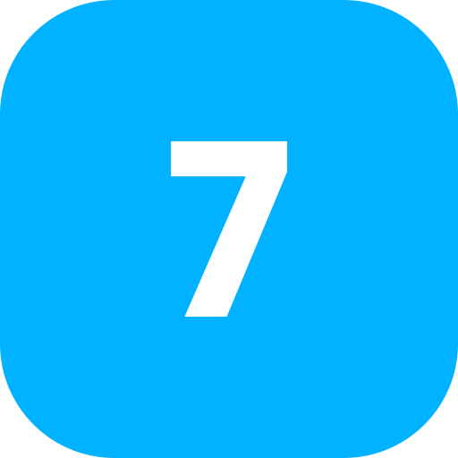 numero 7 icono gratis