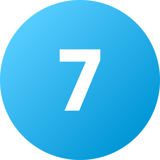 Number 7 Generic Flat Gradient icon