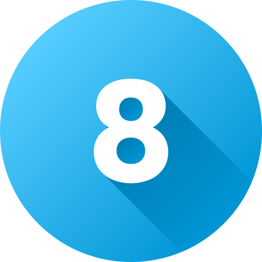 numero 8 icono gratis