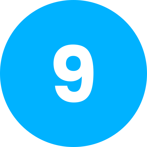 Number 9 free icon