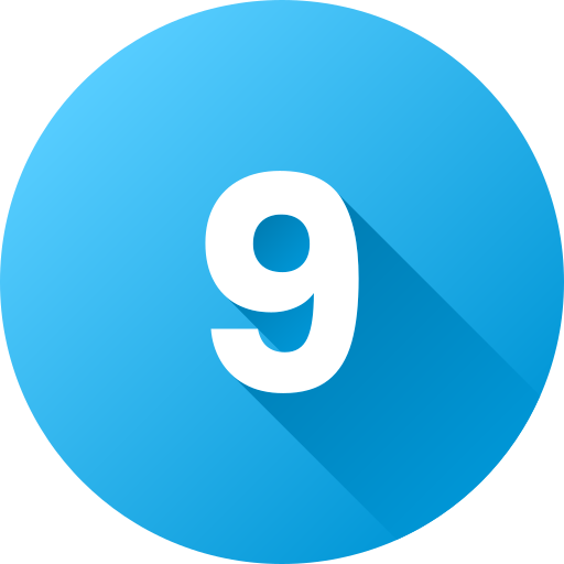 Number 9 - free icon