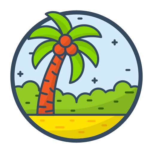 Coconut tree Generic Outline Color icon