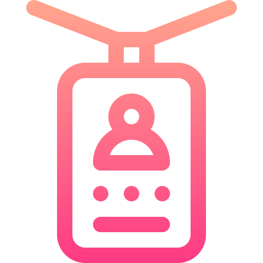 Id card Basic Gradient Lineal color icon