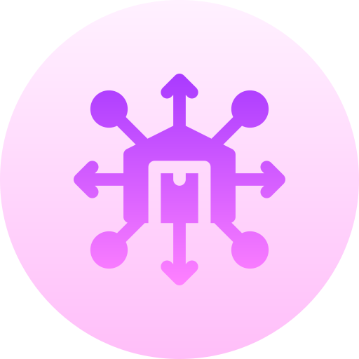 distribución icono gratis