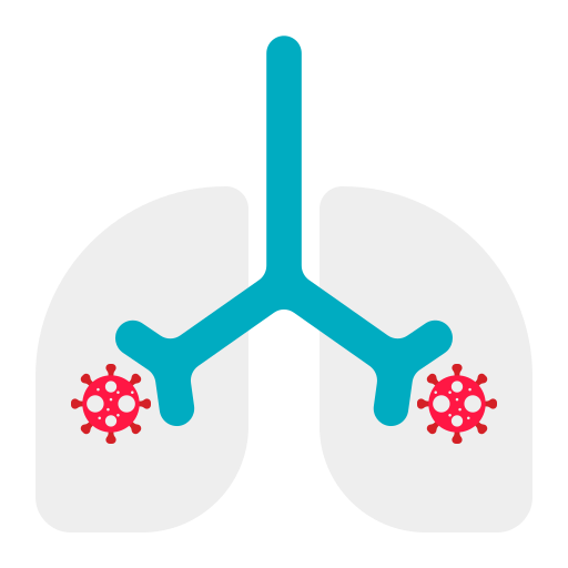 pulmones infectados icono gratis