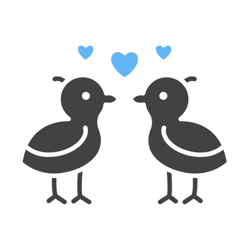 pájaros del amor icono gratis