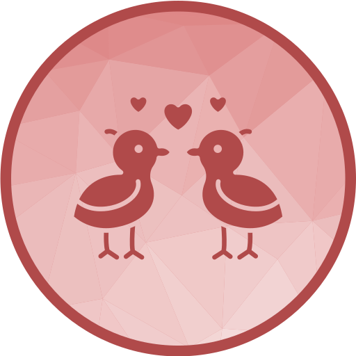 pájaros del amor icono gratis