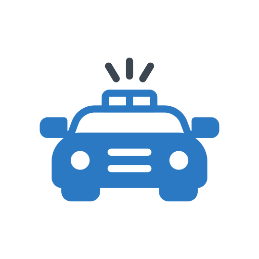 voiture de police Icône gratuit