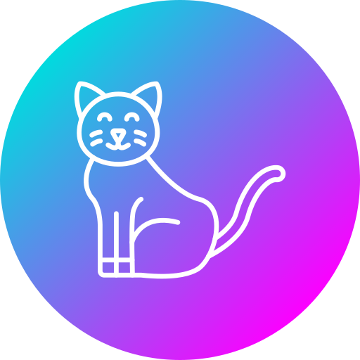 Blue cat icon - Free blue animal icons