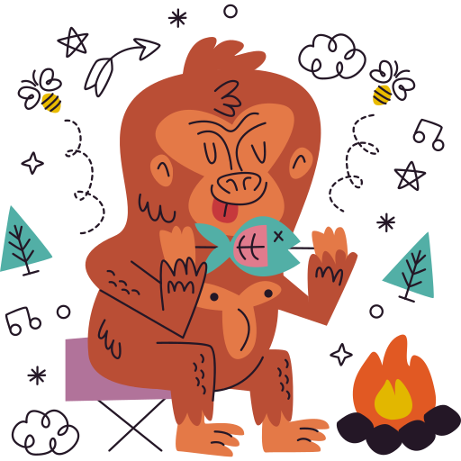 acampamento grátis figurinha