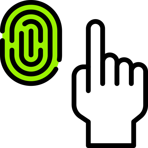 huella dactilar icono gratis