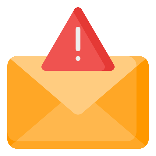 alerta de correo no deseado icono gratis