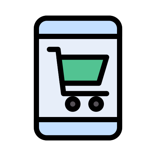 las compras en línea icono gratis