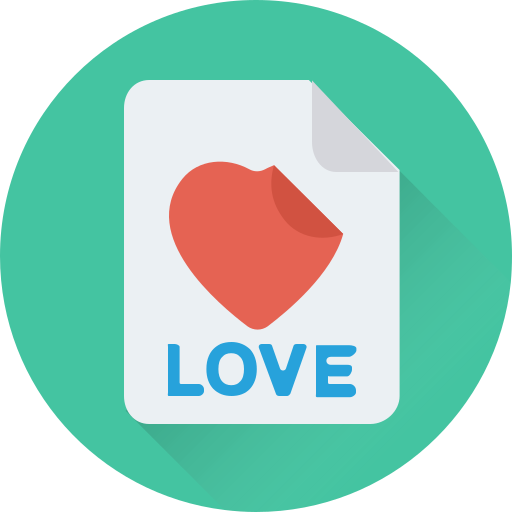 carta de amor icono gratis