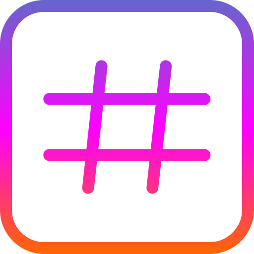 hashtag instagram icon