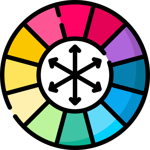 rueda de color icono gratis