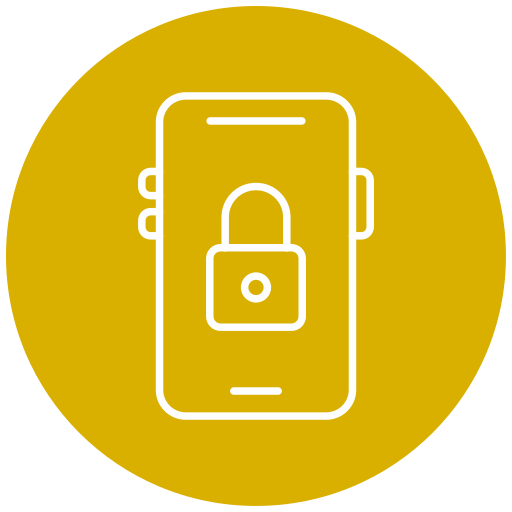 seguridad móvil icono gratis