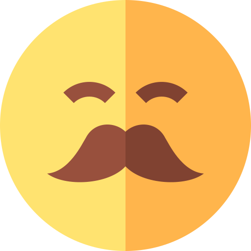 Moustache Basic Straight Flat icon