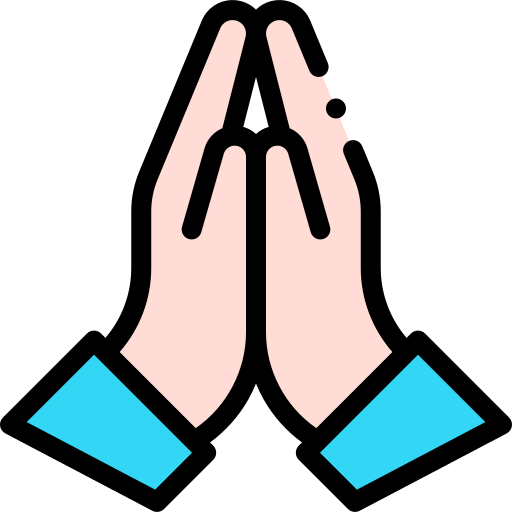 Pray Detailed Rounded Lineal color icon