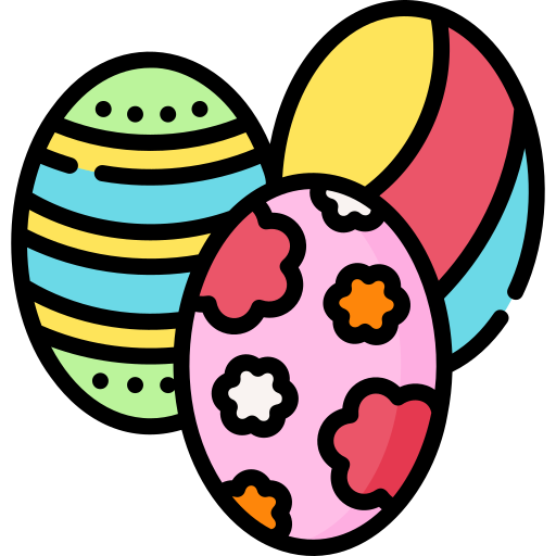 huevos de pascua icono gratis