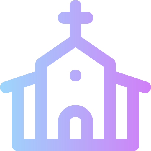 Church Super Basic Rounded Gradient icon