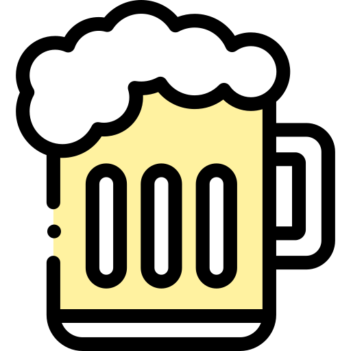 Beer Detailed Rounded Lineal color icon