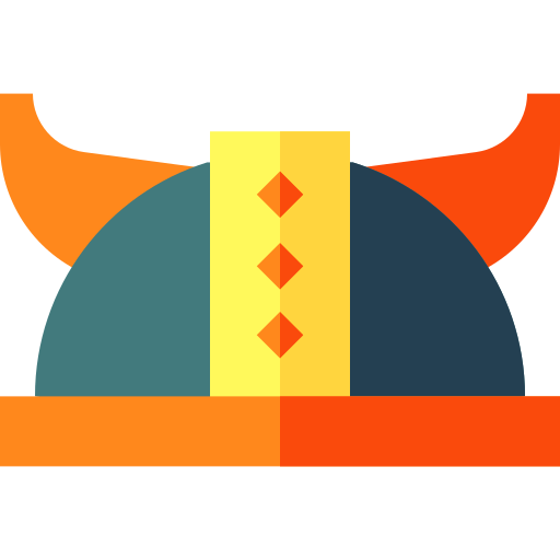 Viking helmet Basic Straight Flat icon