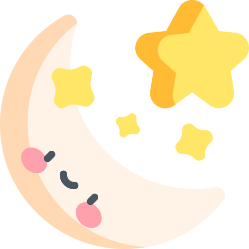 Moon Kawaii Flat icon